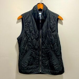 Old Navy Black Quilted Zip Up Puffer Vest